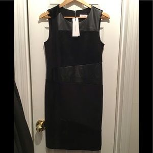 Calvin Klein Dress in faux leather and suede size8